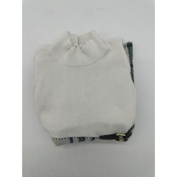 Janie and Jack Plaid Sweater Dress 12 -18 Months Belt Accent- Knitted Multicolor - Picture 5 of 6